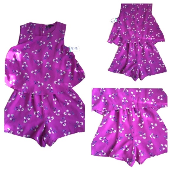 Gibson Dahlia Sleeveless Layered Romper NWT - XS - Picture 3 of 15